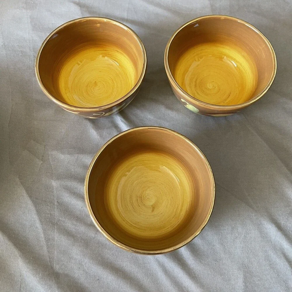 Thanksgiving Bowl Plates  Laurie Gates Coronado Collection Set 3 Chilli Pepper